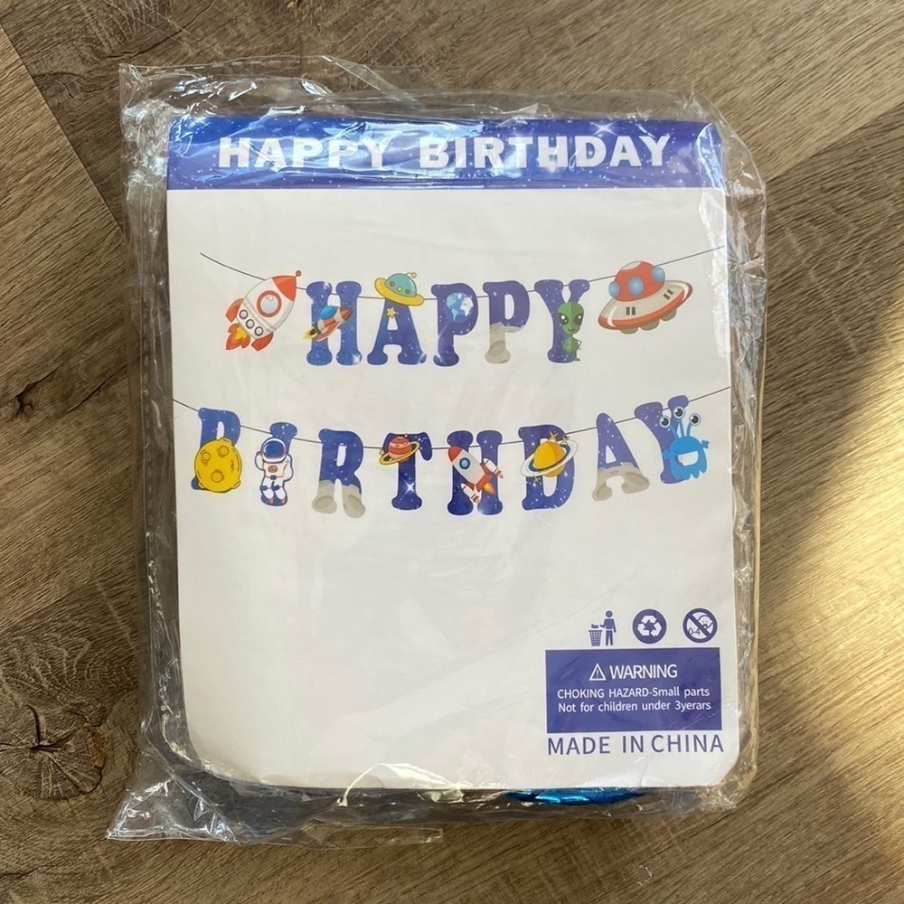 4 for $25. Outer space themed party decorations